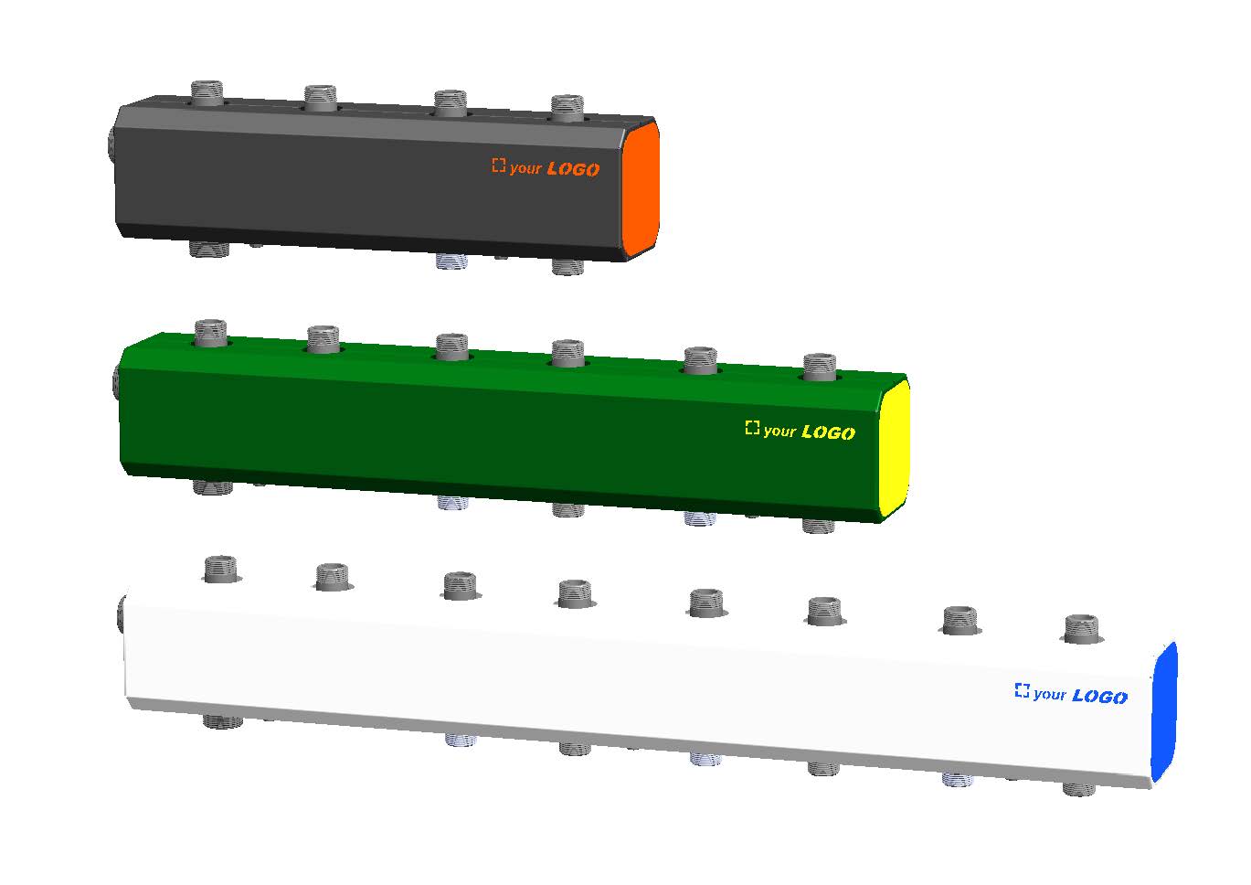 Verteiler in RAL-Farben