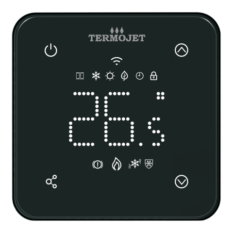 Дротовий програматор Termojet в підрозетник HT-120 HT120BLK (чорний)