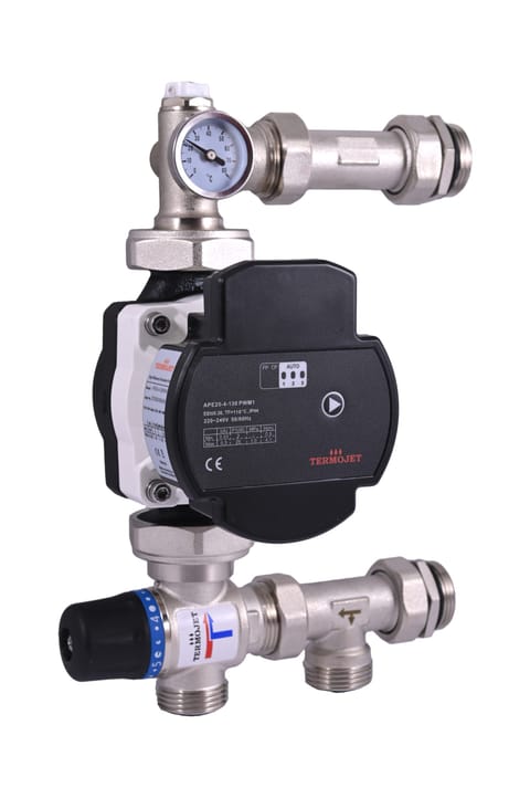 Thermostatische Mischeinheit Termojet für Fußbodenheizungsverteiler TJ-MU-10B